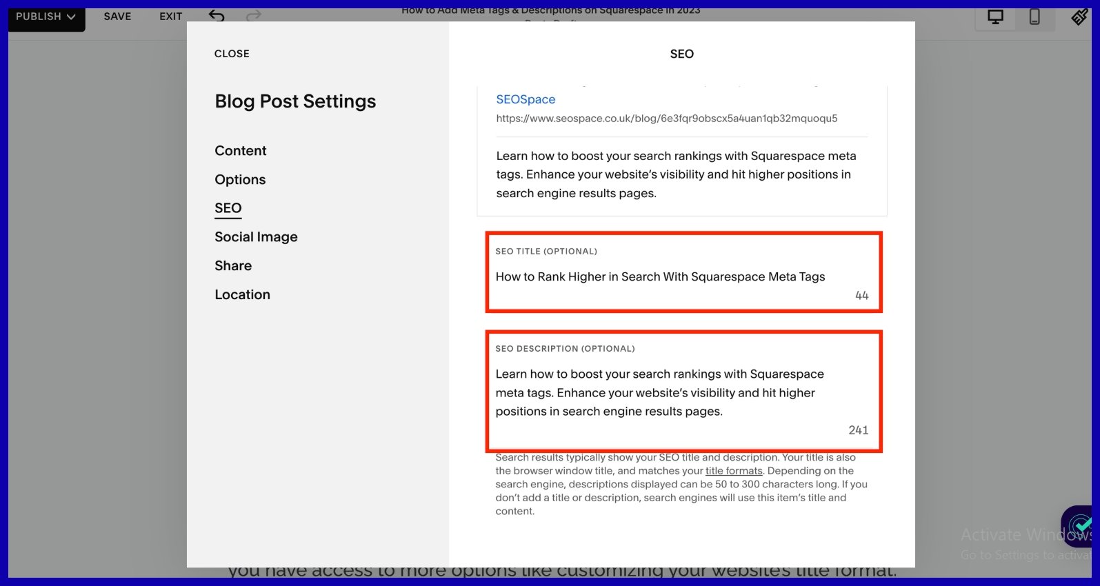 Metadata Optimization