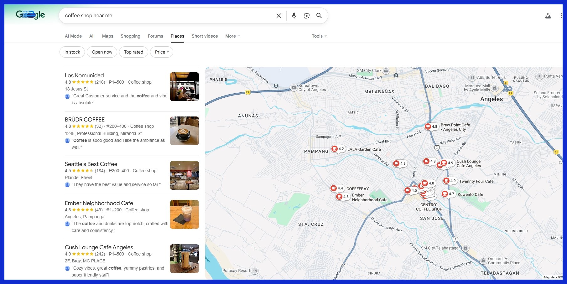 The Role of Location in Search Results by Search Engines