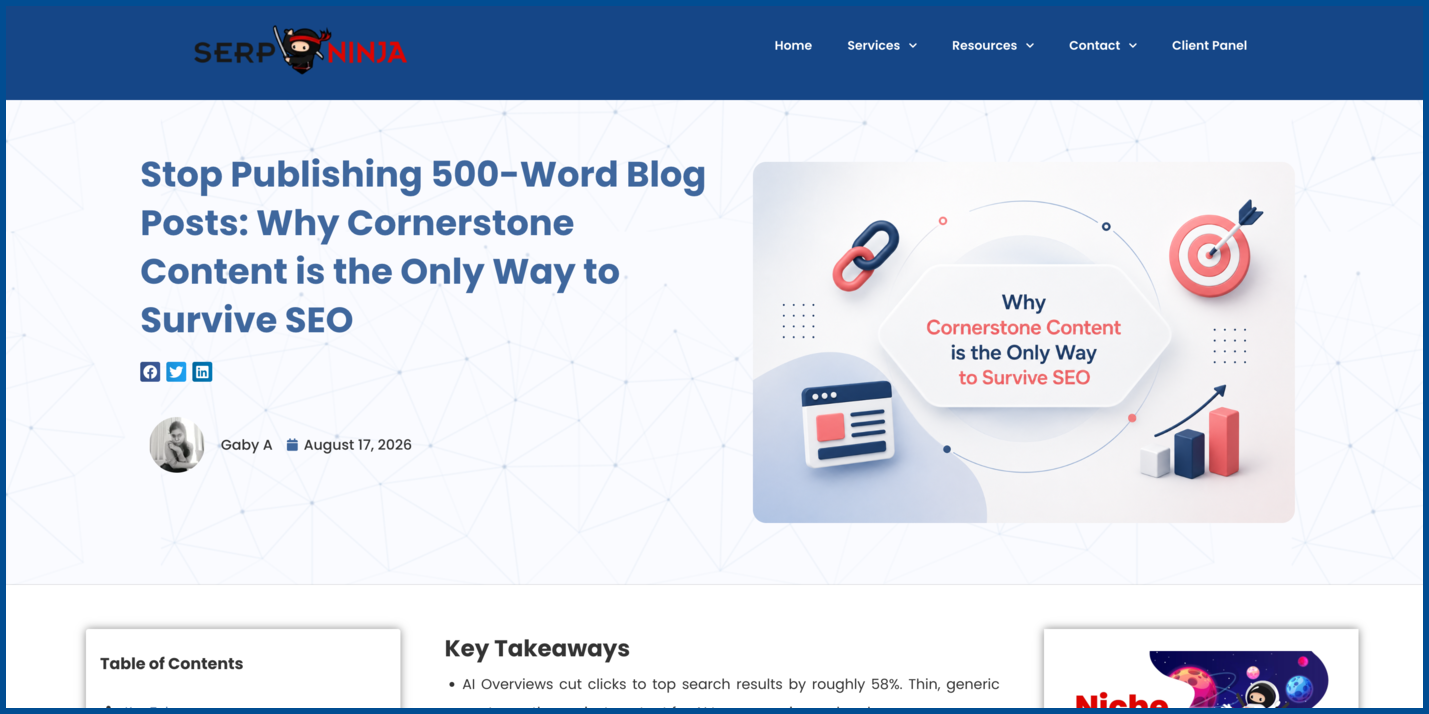 Why You Need Long-Form to Be the "Core Source" (And How SERPninja Can Help)
